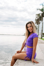 Electric Purple Hybrid Short