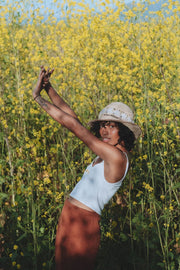 Tan Flower Sunny Life Hat - JypseaLocal