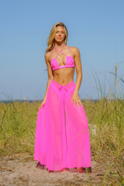 Hot Pink Maxi Aura Skirt