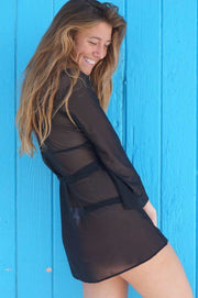 Black Shortie Kimono