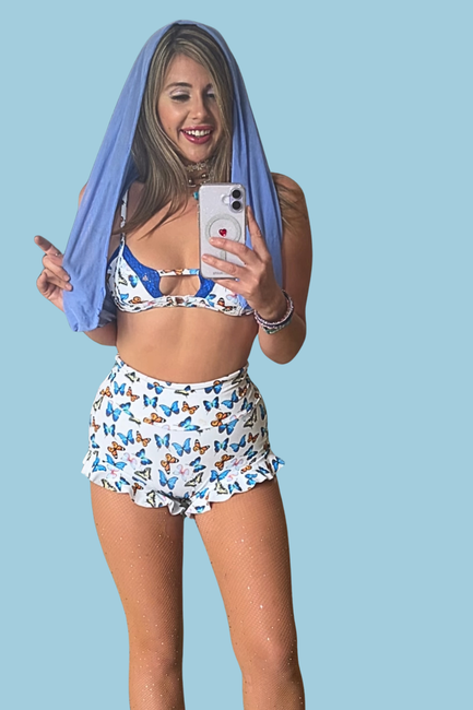 Give Me Butterflies Ruffle Short