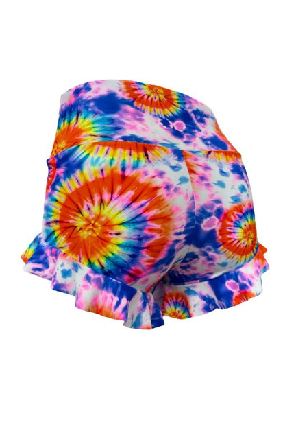 Tie Dye Ruffle Short - JypseaLocal