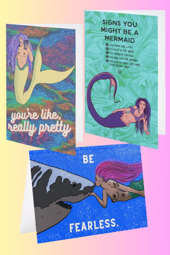 Jypsea Local Greeting Card Bundle - Set of 3 - Mermaid Lagoon - JypseaLocal