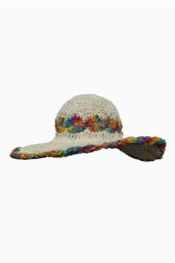 Rainbow Flower Crochet Hat - JypseaLocal